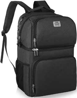 Dual Compartment Insulated Backpack with Warm and Cool Compartments
