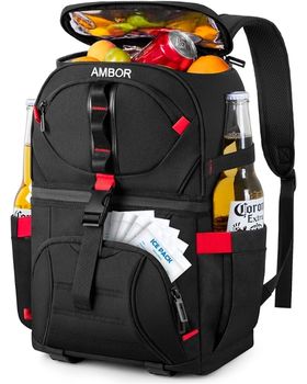 AMBOR Dual Compartment Cooler Backpack to Keep Items Both Cold and Warm