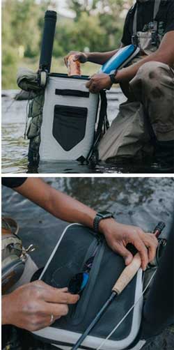 Fishing with an Earth Pak Waterproof Insulated Cooler Backpack