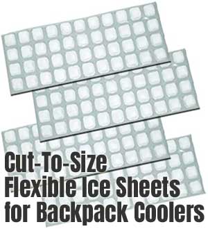 Flexible Ice Sheets for Backpack Coolers
