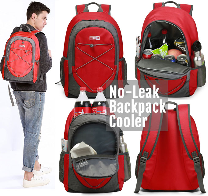 Features of Leak-Proof Backpack Cooler: Size, Storage Pockets, Shoulder Straps